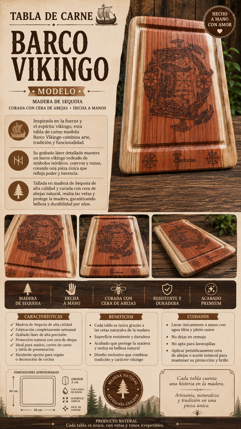 Tabla Sequoia vikingos