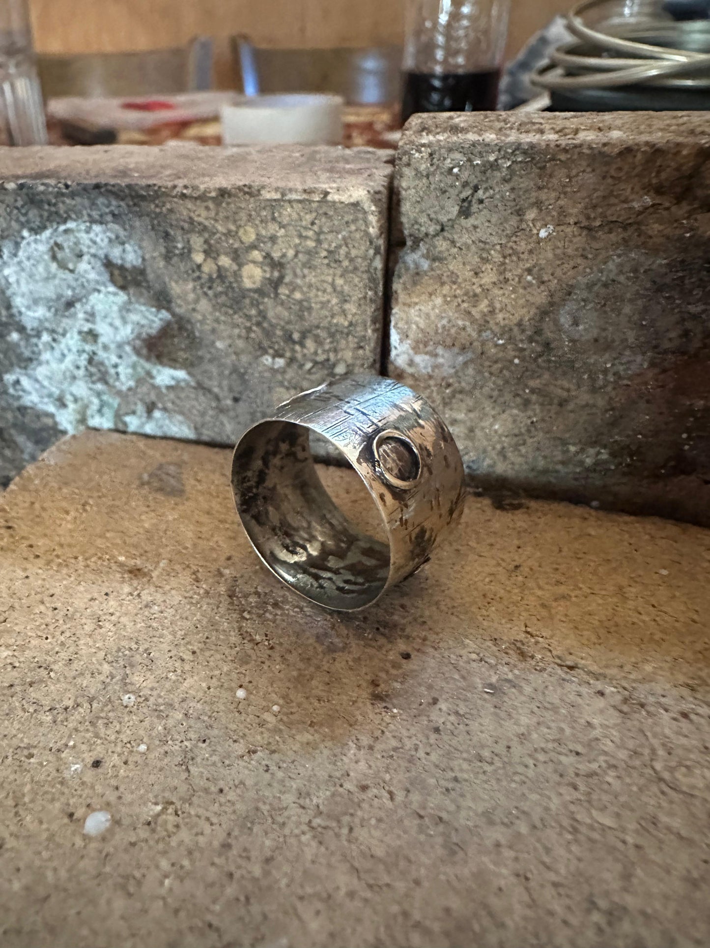 Anillo Alpaca Lunar
