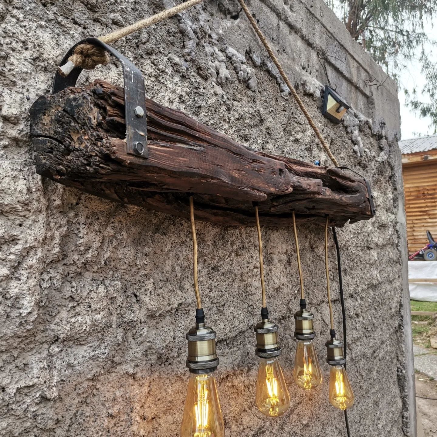 Lampara de Durmiente Roble