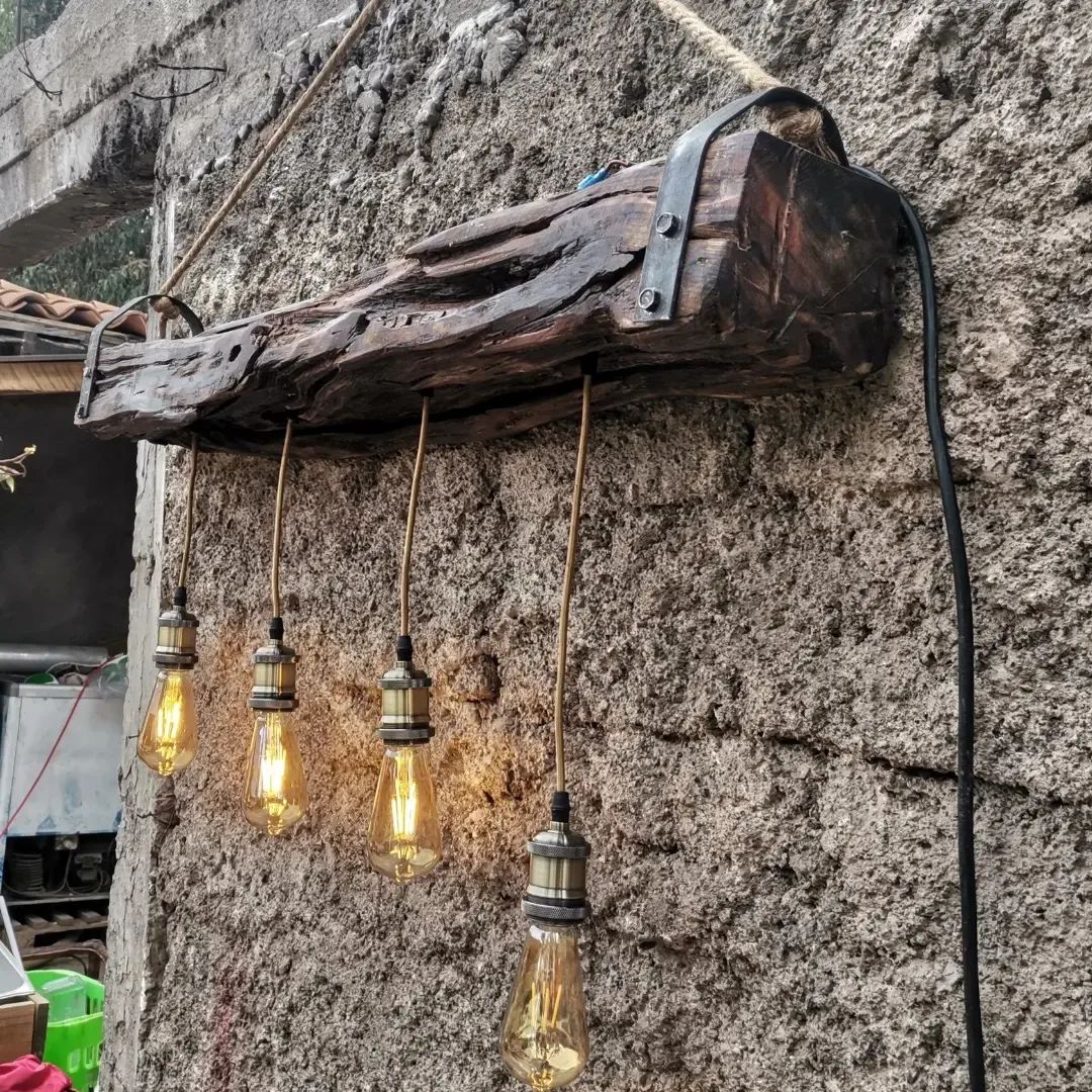 Lampara de Durmiente Roble